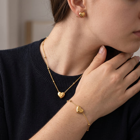 Minimal Heart Set | Stainless Steel
