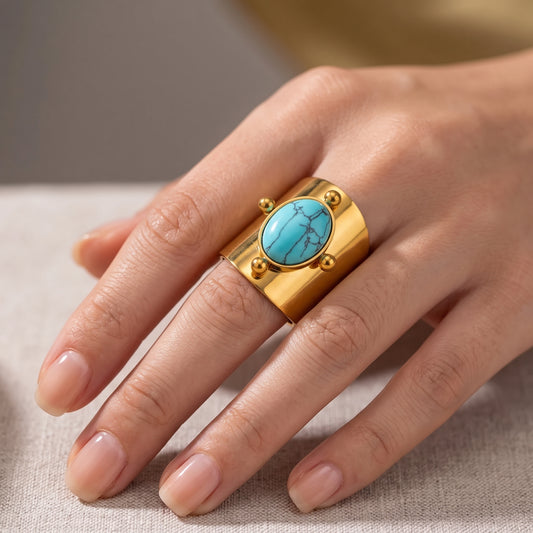 Bold Turquoise Statement Ring