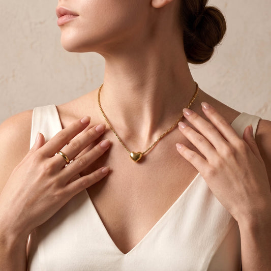 Puffed Heart Necklace