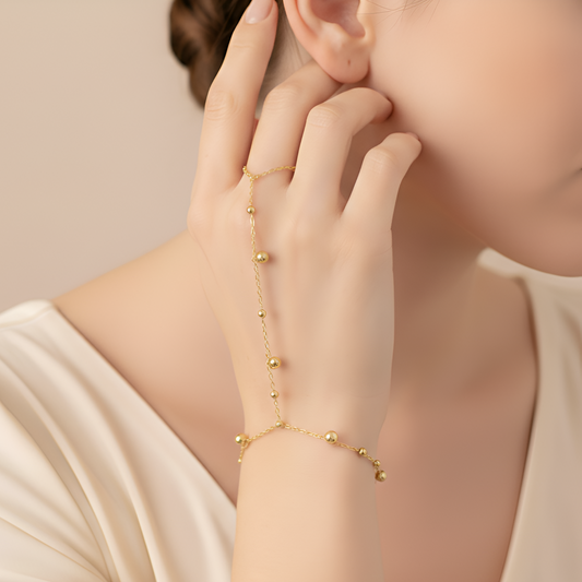 Gold Ball Chain Anja | Stainless Steel