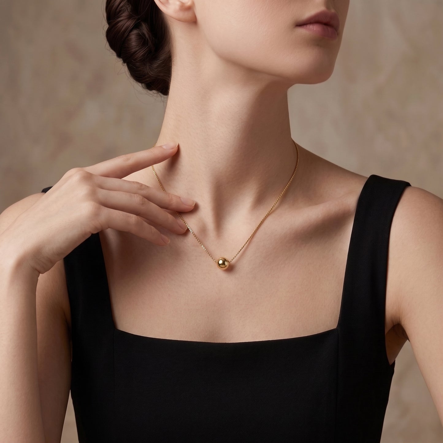 Gold Ball Necklace