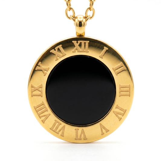 Black Circle Necklace