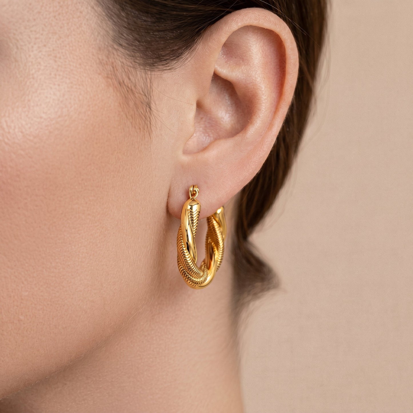 Twisted Hoop Earrings