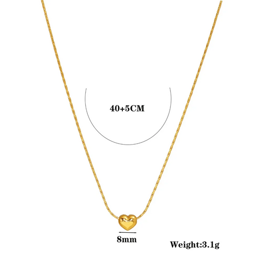Puffed Heart Necklace