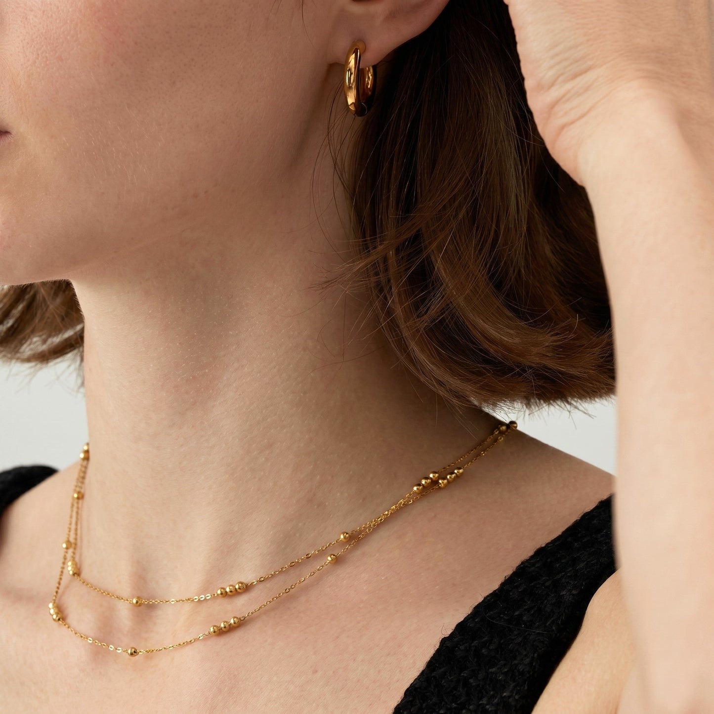 2 ROWS DORIKA BULK NECKLACE