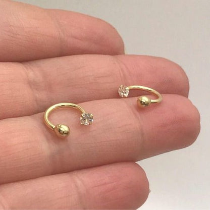 C-Shaped Zircon Nose Ring