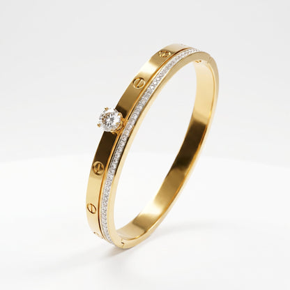 Premium Diamond Bangle - Stainless Steel