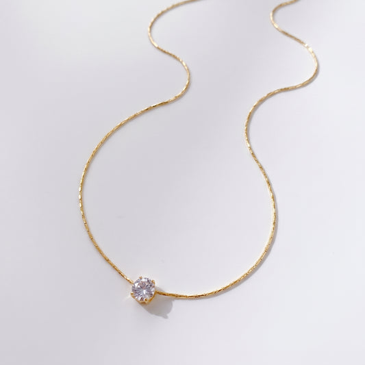 Single Diamond Necklace