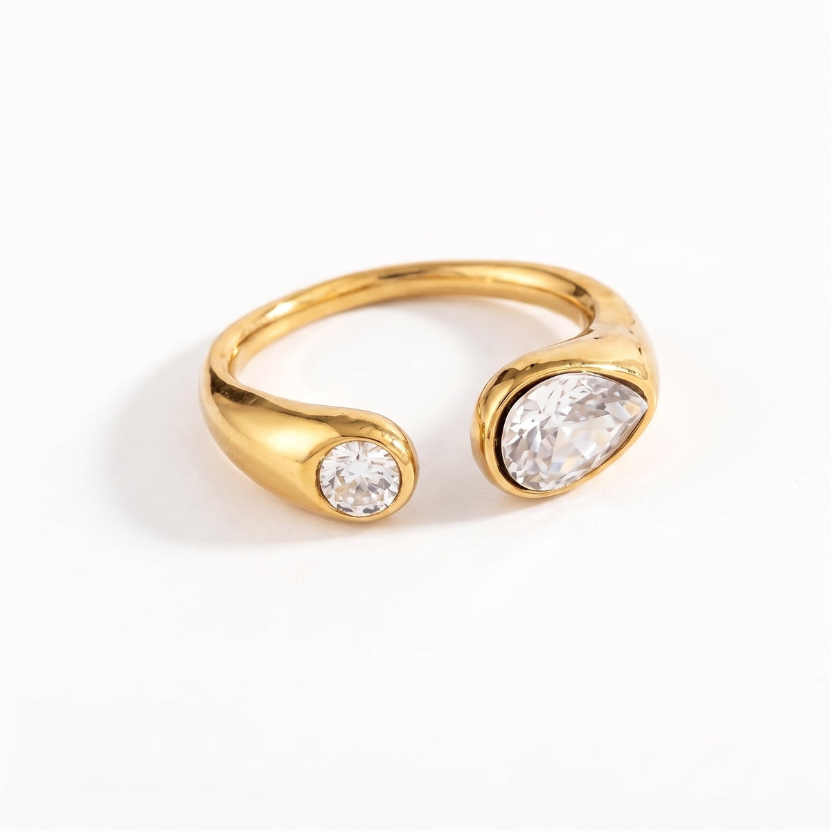 4-Piece Vintage Gold Plated Ring Set