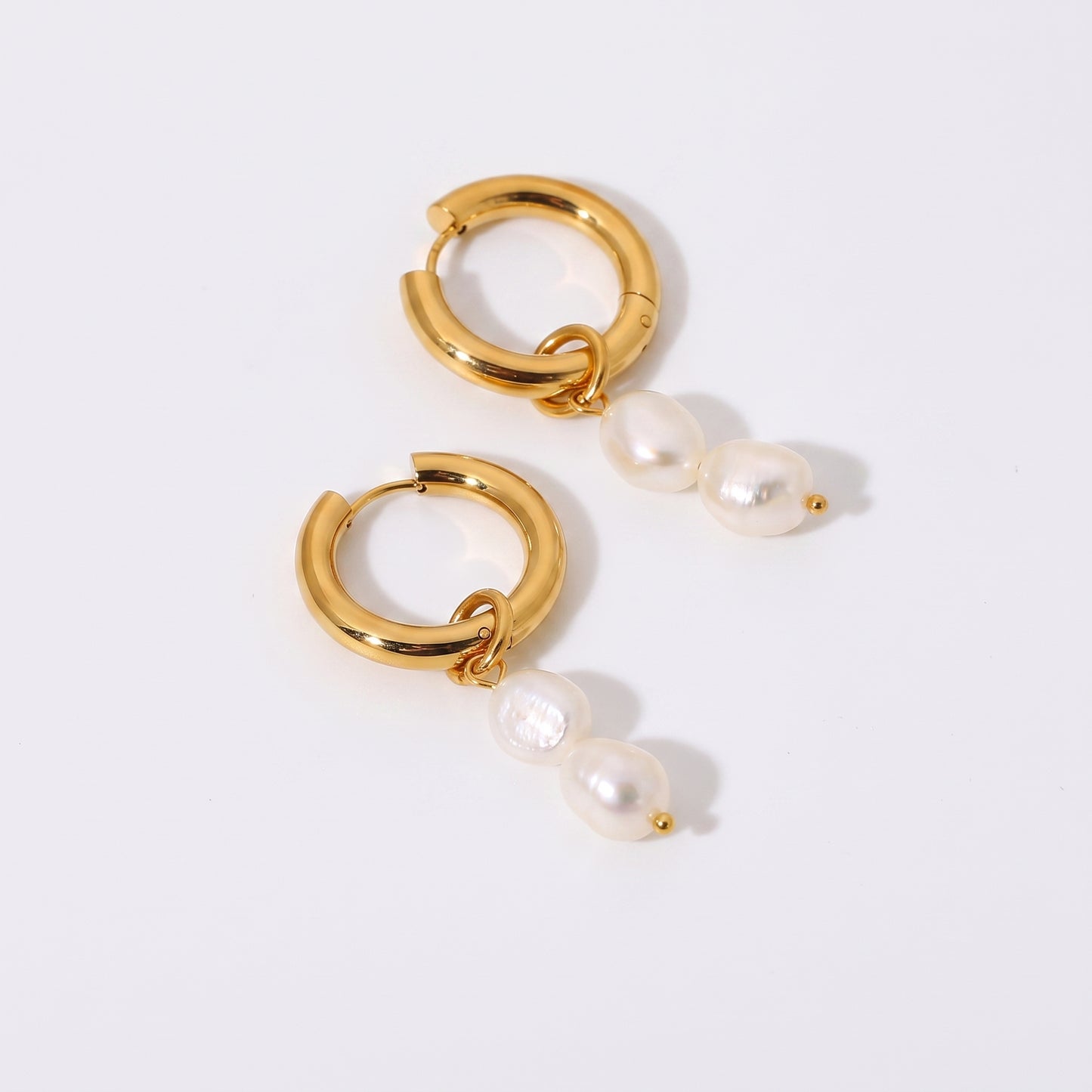 Little Pearl Hoop Earrings
