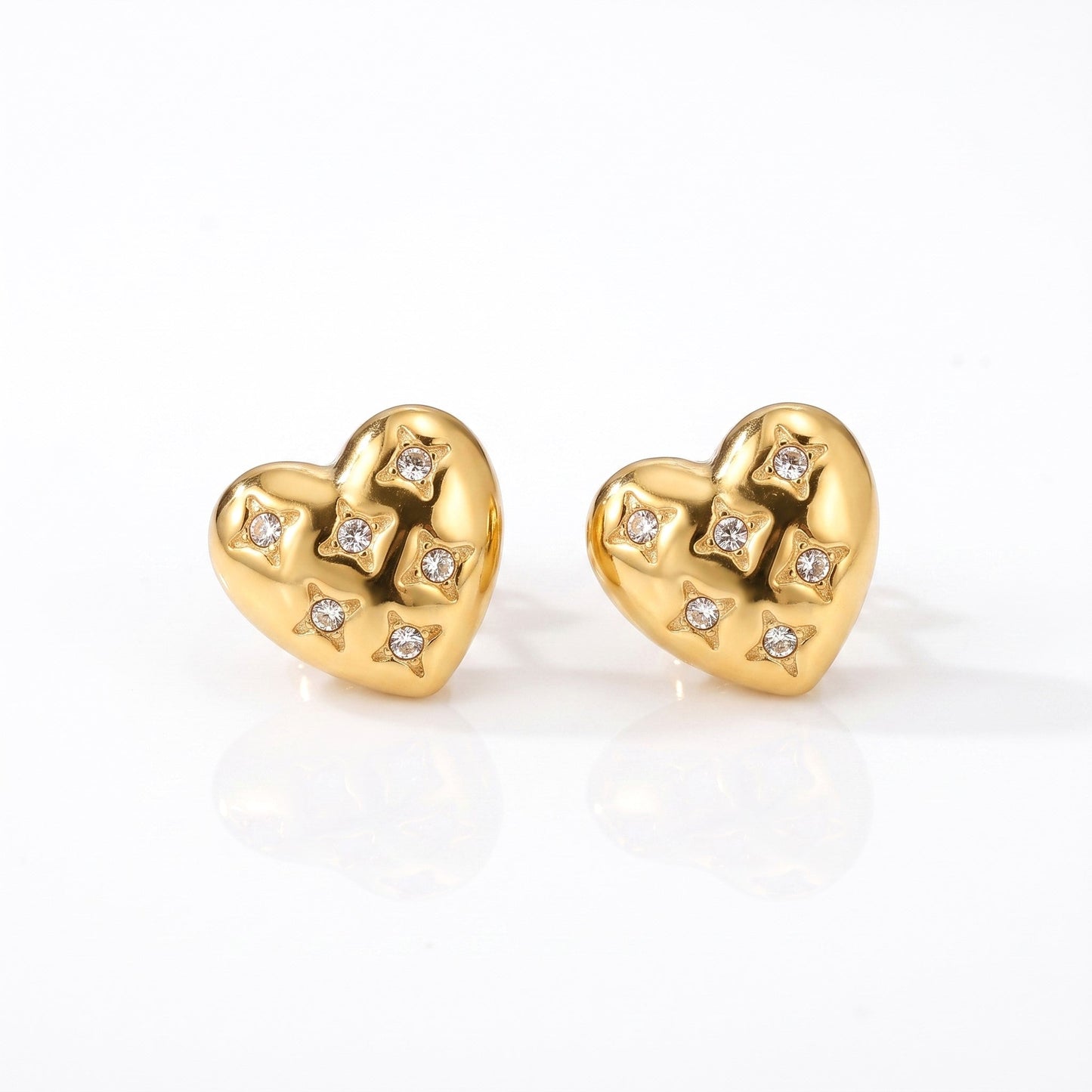 Star Kissed Heart Studs