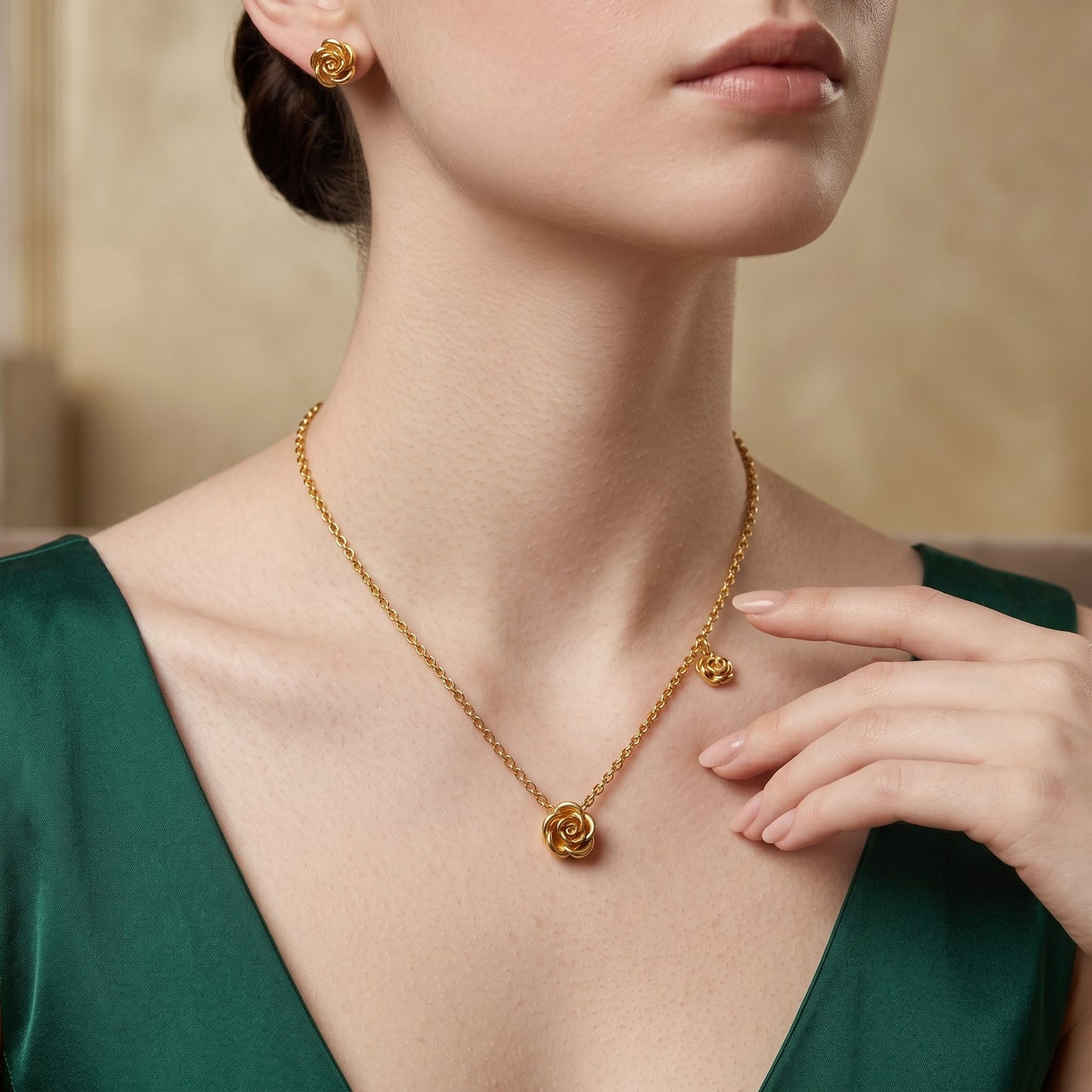 Mini Flower Earrings & Necklace