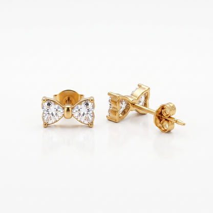 Sparkling Bow Stud Earrings