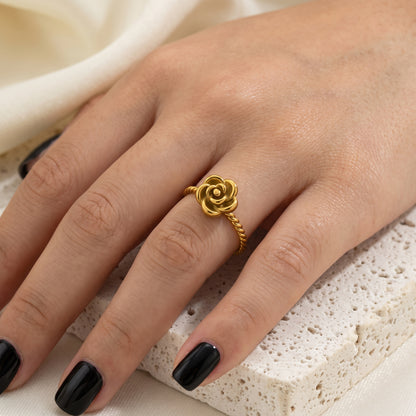 Flower Stainless Steel Ring