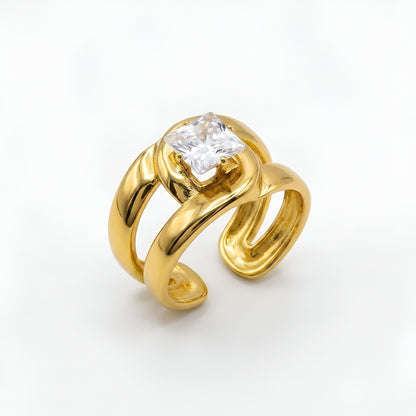 Princess-Cut Split Ring | Adjustable