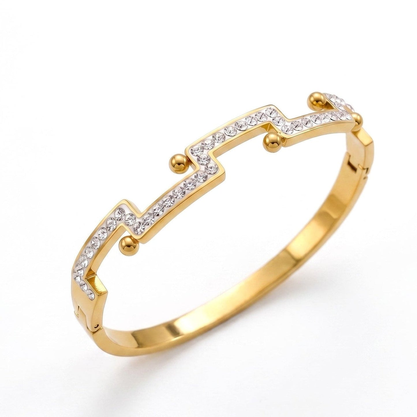 Zig-Zag Sparkling Bangle