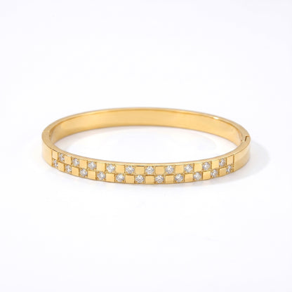 Luxury Square Rhinestone Bangles Bracelets