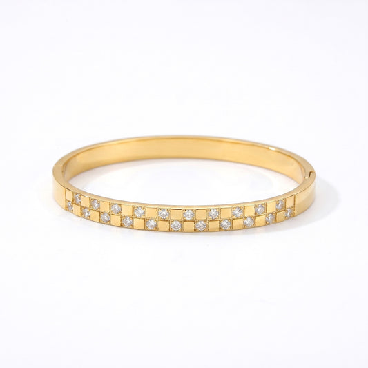 Luxury Square Rhinestone Bangles Bracelets