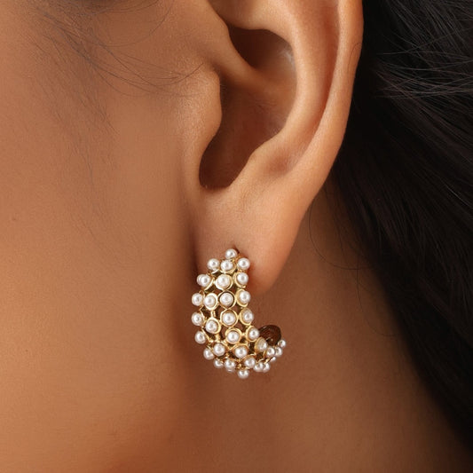 Pearl Hoop Earrings