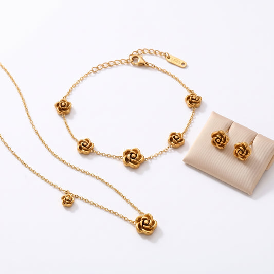 Mini Flower Jewellery Set | Stainless Steel