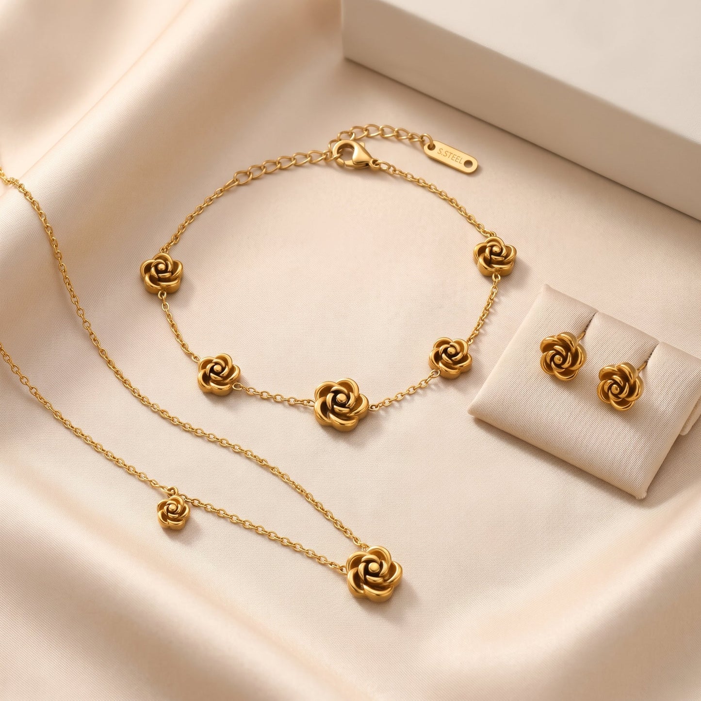 Mini Flower Jewellery Set | Stainless Steel