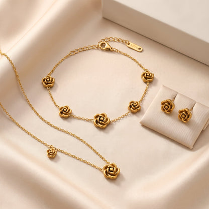 Mini Flower Jewellery Set | Stainless Steel