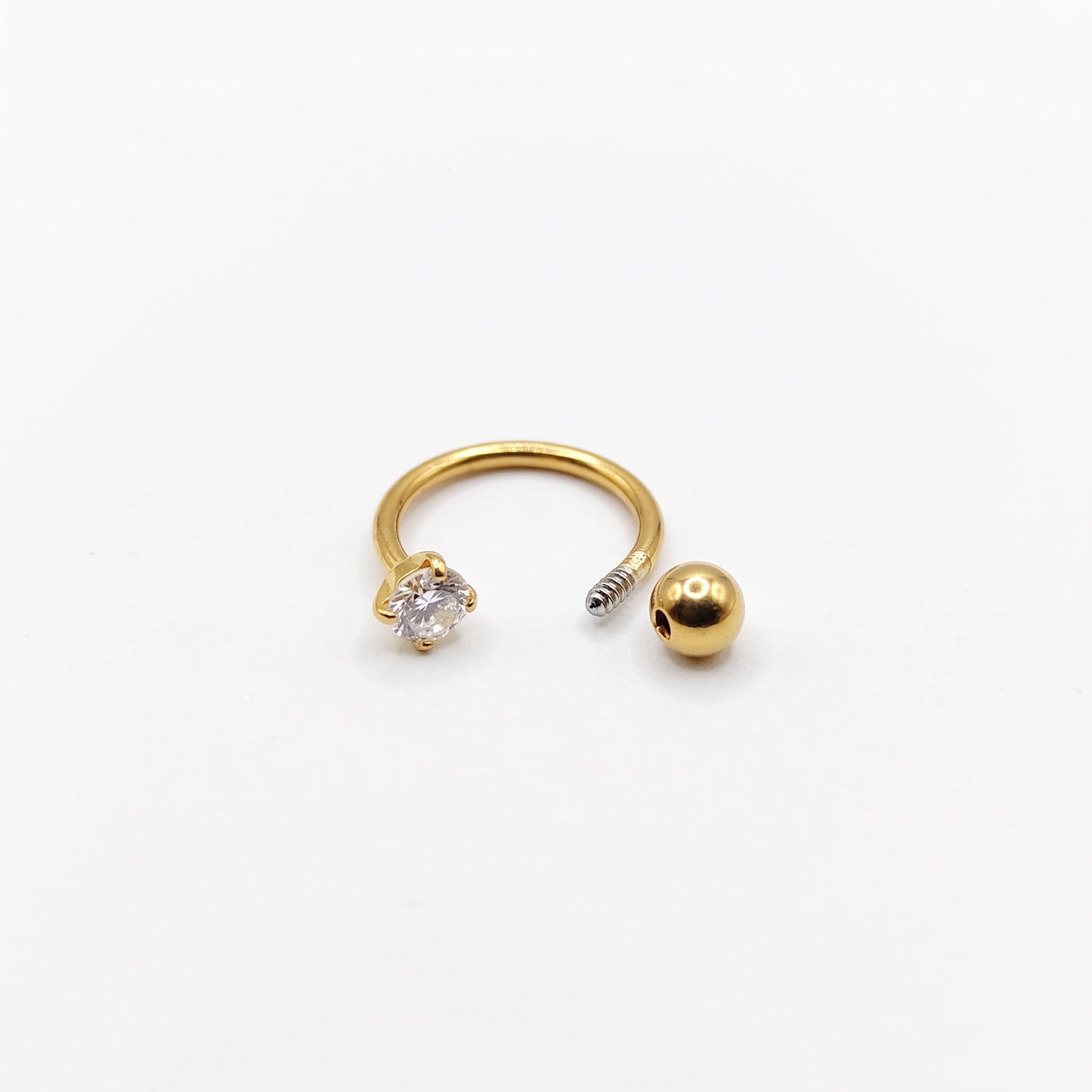 C-Shaped Zircon Nose Ring