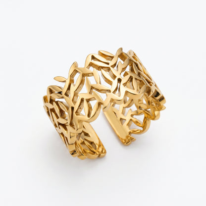 Combo Deal | Hollow Leaf + Honeycomb Ring