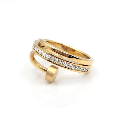 4-Piece Luxury Gold-Plated Ring Stack