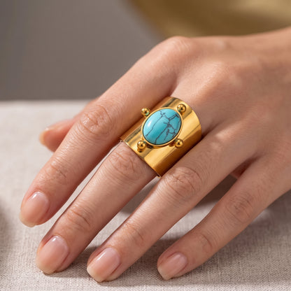 Bold Turquoise Statement Ring