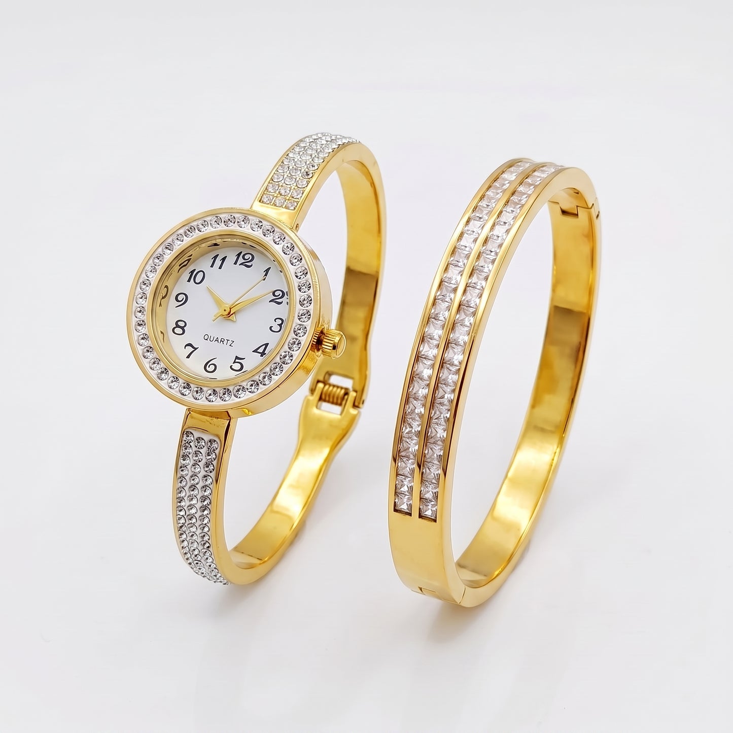 Combo Set |Luxury Gold-Plated Watch & Bangle