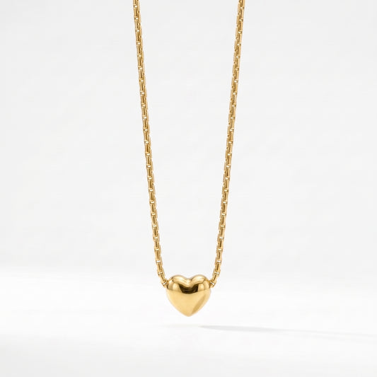 Puffed Heart Necklace