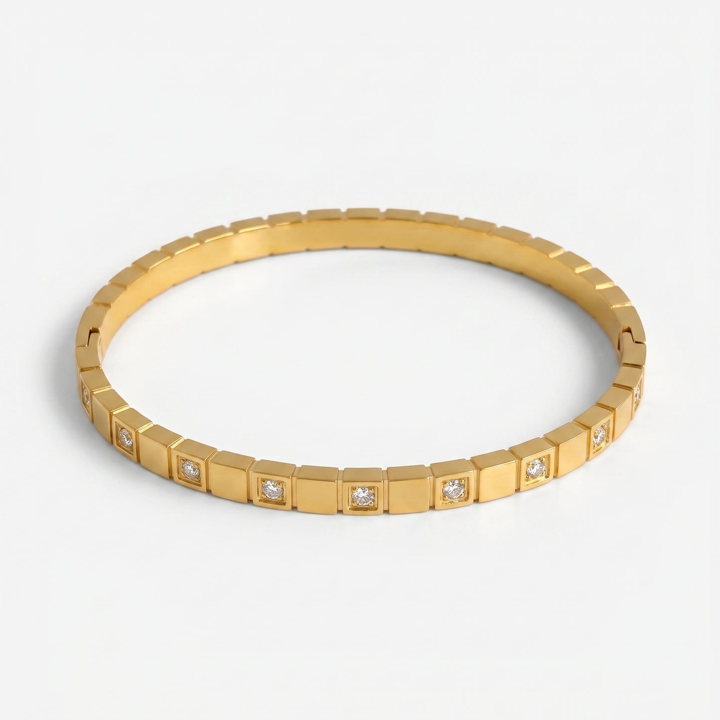 Diamond  Ice Cube Bangle
