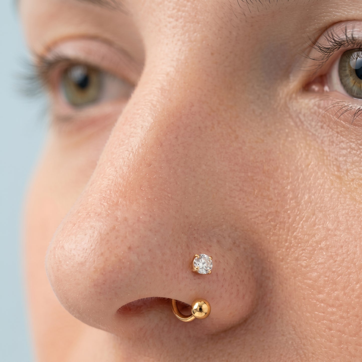 C-Shaped Zircon Nose Ring