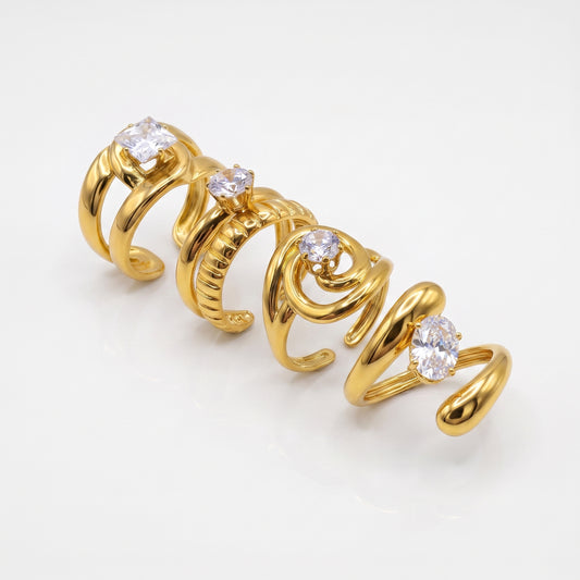 4-Piece Spiral Statement Deal | Adjustable