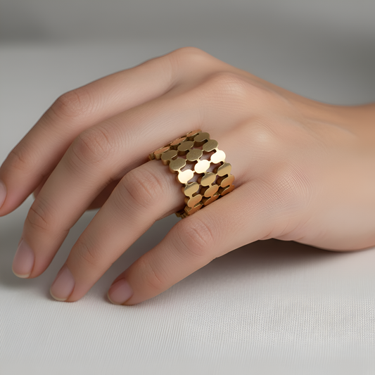 Interlock Grid Ring - Adjustable