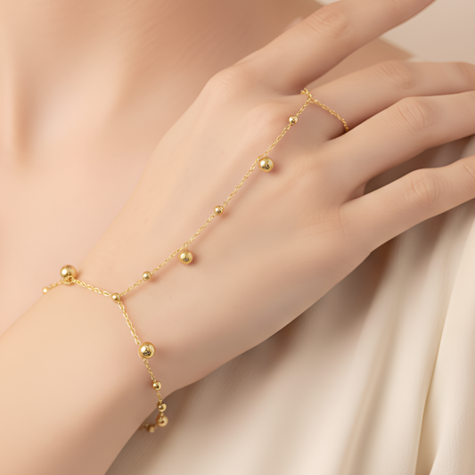 Gold Ball Chain Anja | Stainless Steel