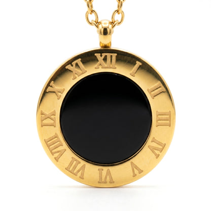 Black Circle Necklace