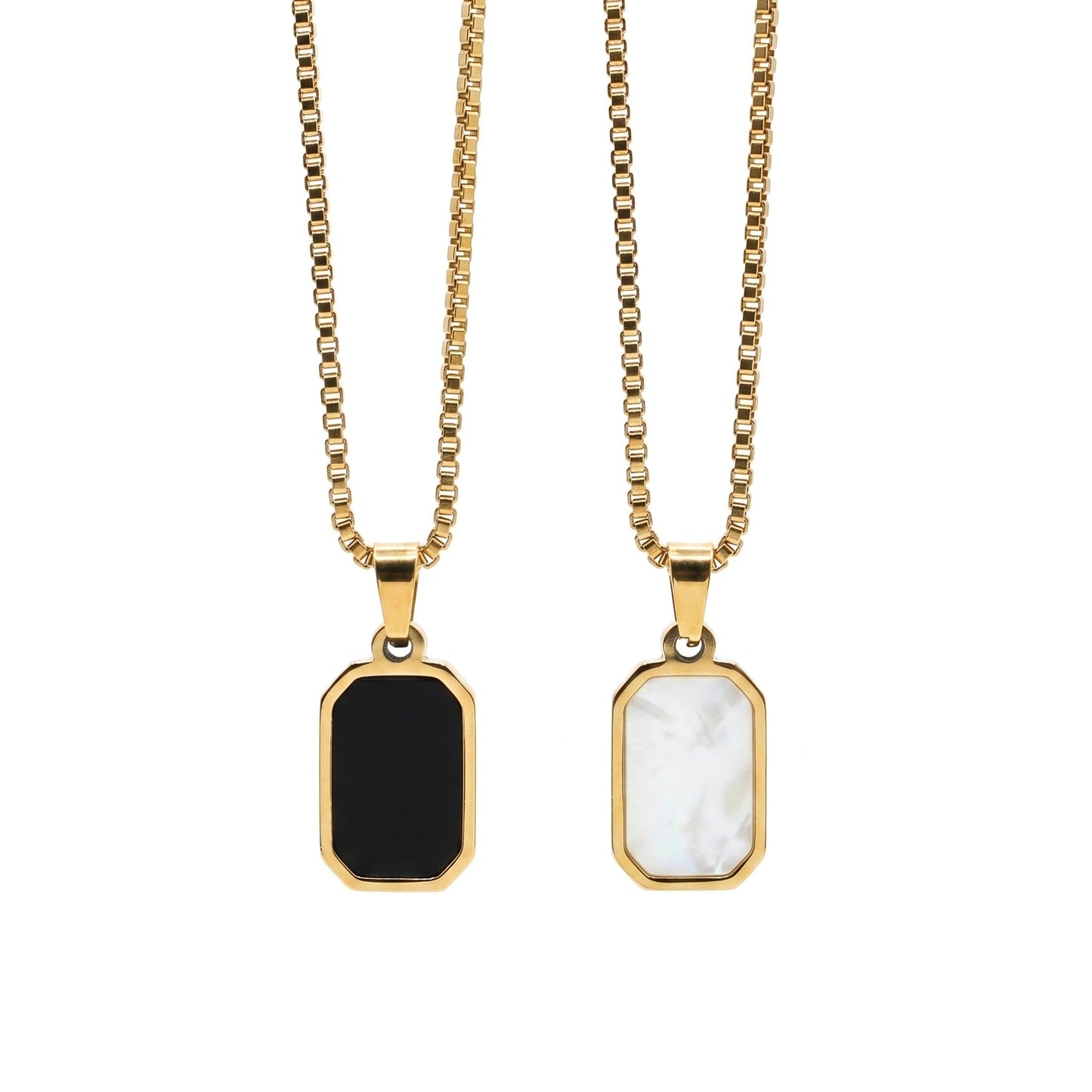 Small Square Necklace (Dual Sided)