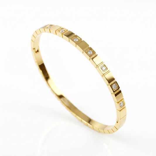 Diamond  Ice Cube Bangle