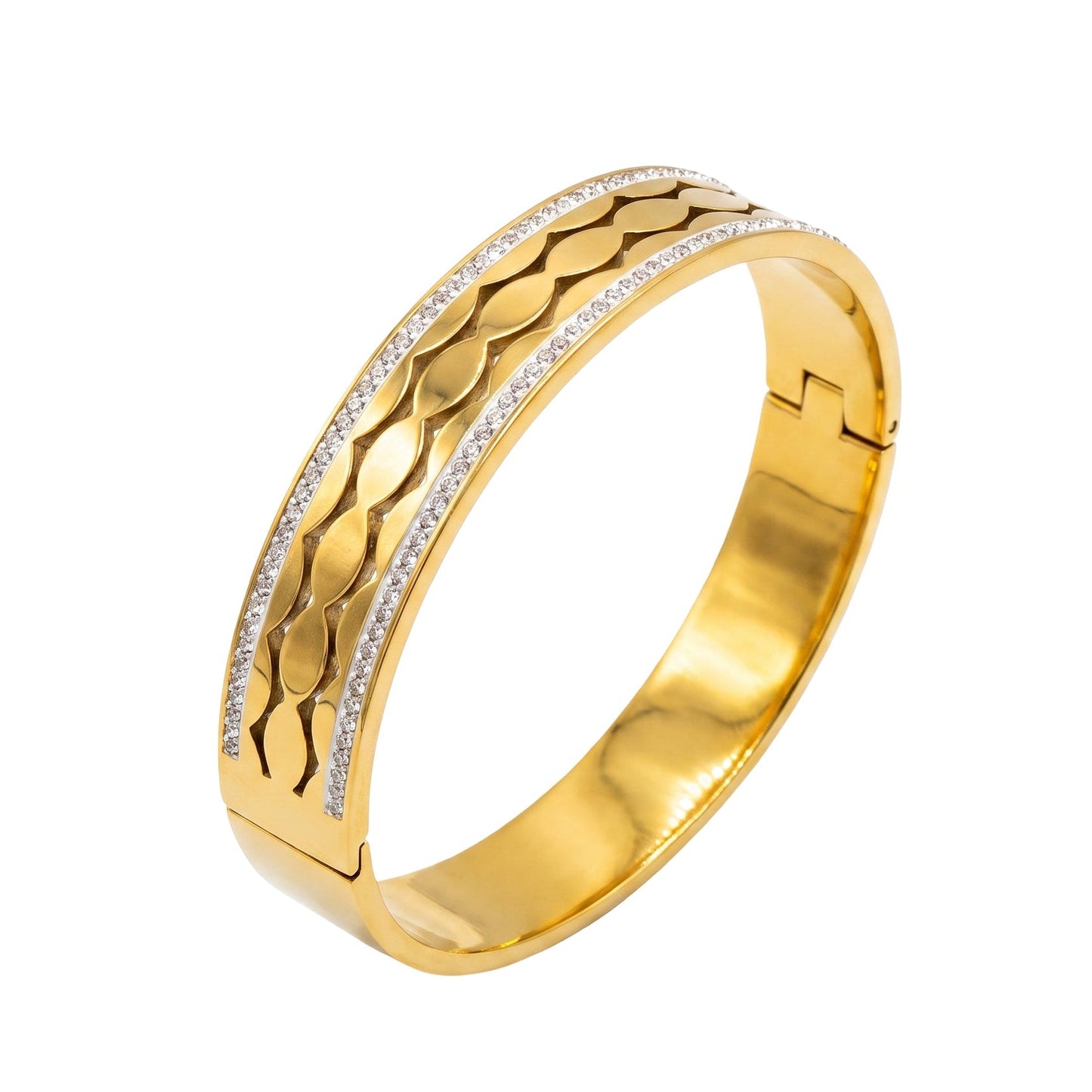 Elara Diamond Bangle - Stainless Steel