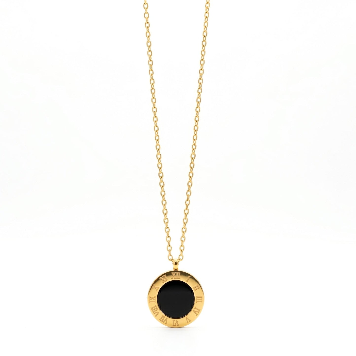 Black Circle Necklace