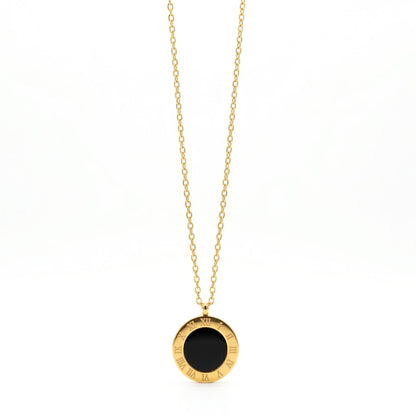 Black Circle Necklace