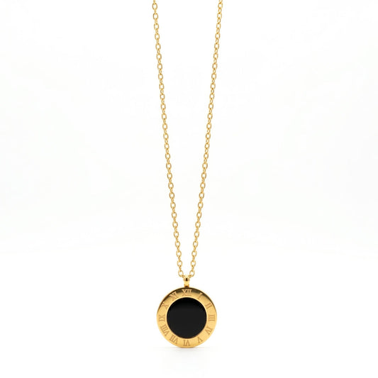 Black Circle Necklace