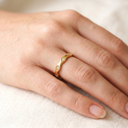 Ripple Star Ring | Stainless Steel