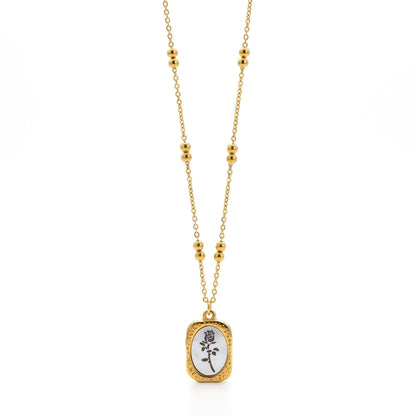 Floral Pendant | Stainless Steel