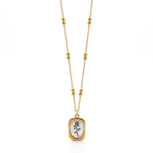 Floral Pendant | Stainless Steel