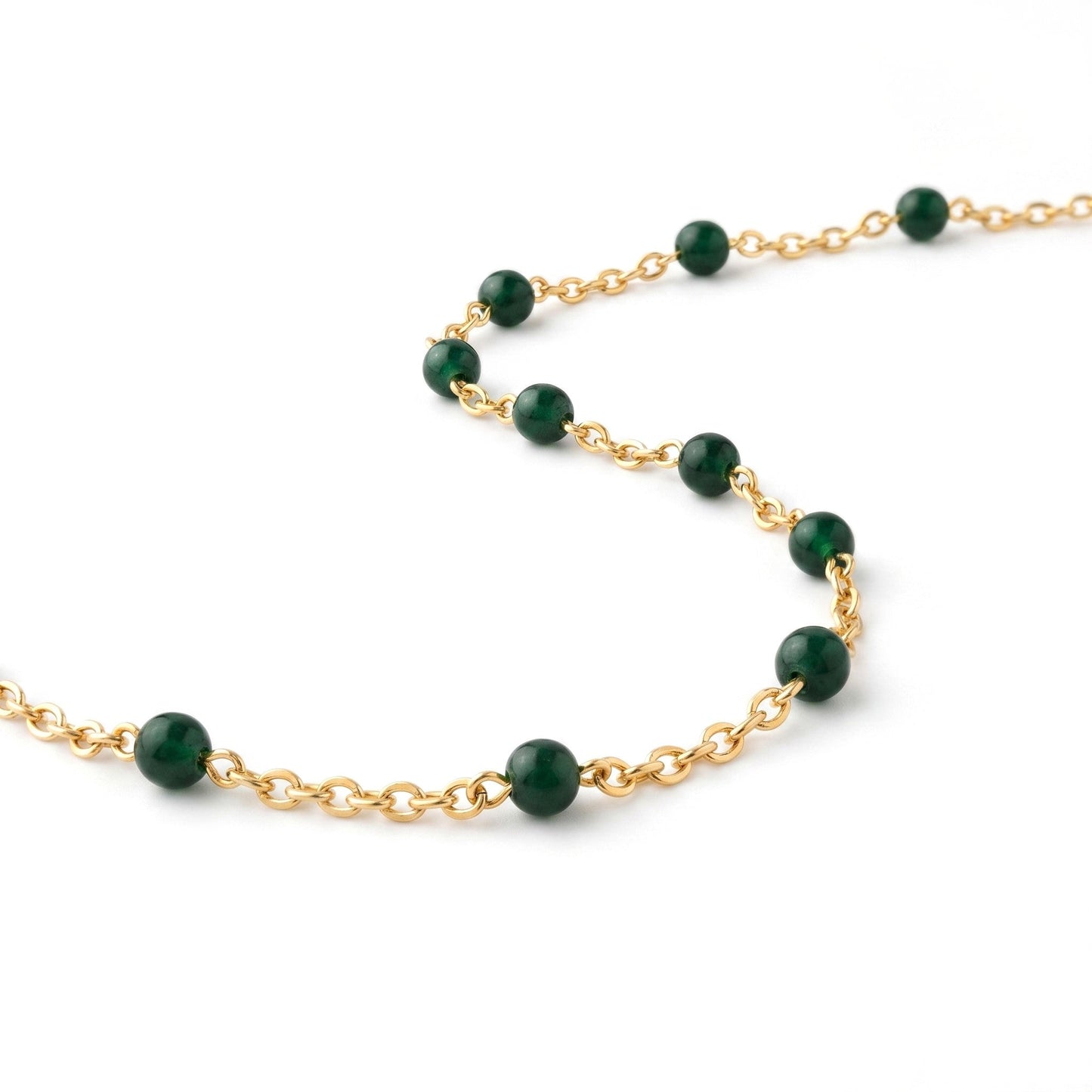 Enamel Beaded Necklace | Stainless Steel