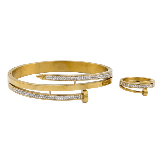 Diamond NAIL  BANGLE & RING