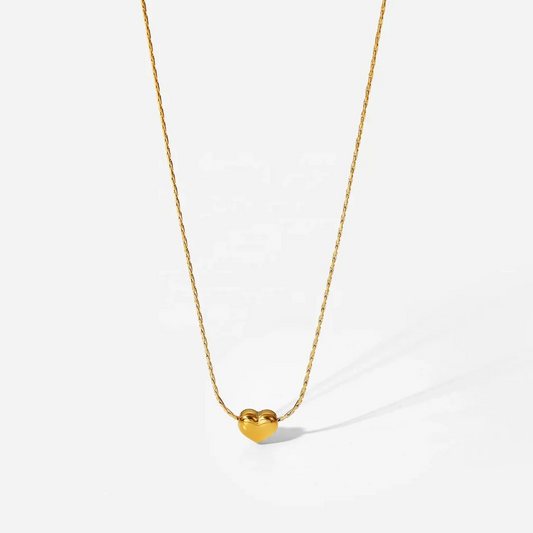 Puffed Heart Necklace